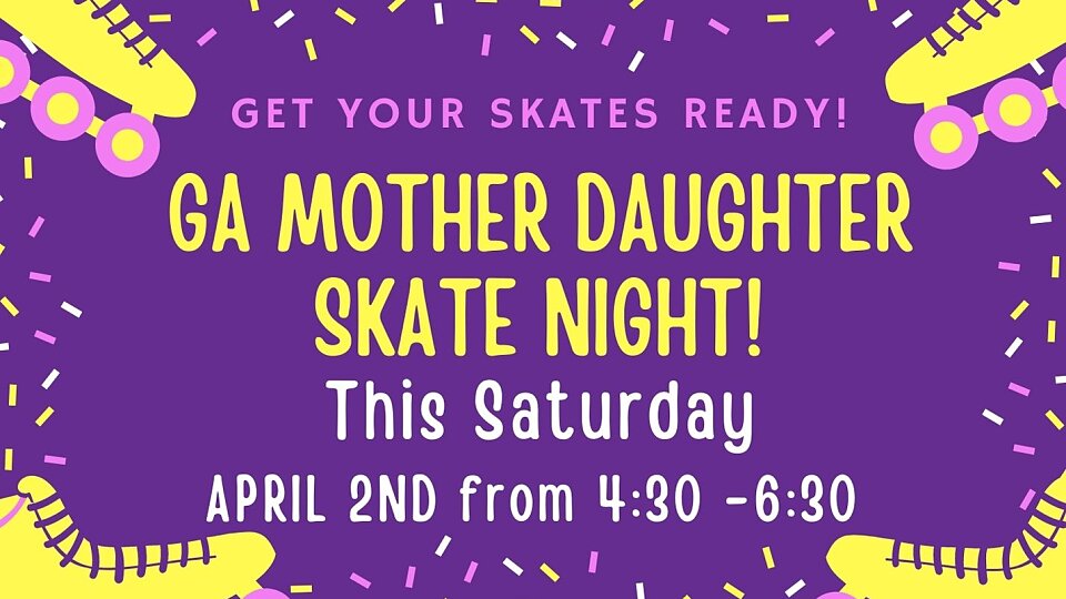 purple confetti skate party flyer 1