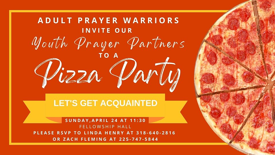 red pizza party announcement 1